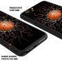 iPhone 6s 6 Case with Basketball Fire Pattern Whimsical Design Bumper Black Soft TPU and PC Protection Anti-Slippery &Fingerprint Case for iPhone 6s 6