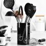 ANLIN 9 Pcs/Set Silicone Cookware Sets Stainless Steel Handle Kitchenware Nonstick Cookware Set Spoon Clip Spatula Brush Kitchen Tool
