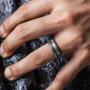 ThunderFit Mens Silicone Rings 7 Rings / 4 Rings / 1 Ring - Brushed Top Beveled Edges Rubber Wedding Bands 6.35mm Wide - 2mm Thick