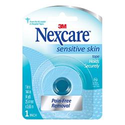 Nexcare Sensitive Skin Tape, Pain-Free Removal, Hypoallergenic, 1-inch X 4 Yard Roll (Pack of 6)