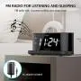 iLuv Wireless Charging Alarm Clock with Qi Certified, 1.2" Jumbo LED Dual alarm Clock , Radio Alarm Clock, FM 10 Preset, USB Charging Alarm Clock, Sleep Timer, 3 Dimmer,100 -240V AC Power