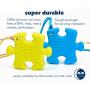 Sensory Chew Necklace Premium Strength (2 Pack) for Boys, Girls, Kids and Adults. Great for Severe Chewers Autism, ADHD, Baby Teething, Silicone Puzzle Autism, Awareness Chewlery Yellow Blue