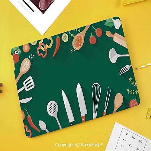 Case?for?SamsungGalaxy?Tab?S4?2018 10.5 T830 T835 SM-T835 Protective,Kitchen Decor,Kitchenware Utensils Vegetables Spices Cooking Creative Recipe Home and Cafe Design Print,Green Red