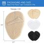 3 Pairs Metatarsal Pads for Women, Professional Reusable Silicone Ball of Foot Cushions, All Day Pain Relief and Comfort, One Size Fits Shoe Inserts, by Mildsun.