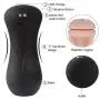 Male Sex Toys, iMiMi  Masturbator Vibrating Cup  with Sexy Moans, Pussy Cup Masturbation Adult Stroker Toys, Fully Automatic with 3D Realistic Vagina and USB Rechargeable for Men (Black)