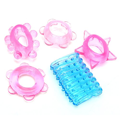 Holdream Delay Ejaculation Sex Toys for Men Male Penis Ring Cock Ring Penis Sleeve Extender Silicone 5 pcs/Set