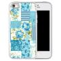 iPhone SE 5s 5 Case, Blue Flower Shock-Absorption TPU Rubber Bumper iPhone SE 5s 5 Case, Ultra Thin Slim Protective Cover for iPhone SE 5s 5-Clear