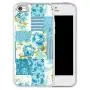 iPhone SE 5s 5 Case, Blue Flower Shock-Absorption TPU Rubber Bumper iPhone SE 5s 5 Case, Ultra Thin Slim Protective Cover for iPhone SE 5s 5-Clear
