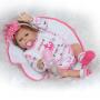 iCradle 20 Inch 50cm Realistic Reborn Doll Full Body Vinyl Silicone Anatomically Correct Real Life Like Baby Girl Doll True Looking Newborn Dolls Child Toy Free Magnet Pacifier Xmas Present For Age 3+