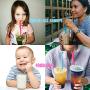 6 Big Size Reusable Straight Silicone Straws for 30oz Tumblers - Extra Long Smoothies straws for Home/Travel/Office - with Cleaning Brush