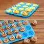 Bligli Muffin Cupcake Pan Set - Mini 24 Cups and Regular 12 Cups Muffin Tin, Nonstick BPA Free Best Food Grade Silicone Molds with Bonus 12 Silicone Baking Cups (Molds Set)
