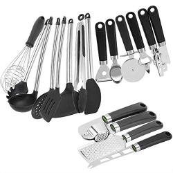 Household Kitchen Tools Set Multi-Functional Silicone Kitchenware Cooking Utensils Set Gadgets With wall Hanging Hole Easy Storage