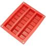 Freshware Silicone Mold, Chocolate Mold for Chocolate Bars, Protein Bars and Energy Bars, Chunk, Break-Apart, 3-Cavity