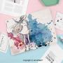 Auto Sleep/Wake Feature Case for Samsung Galaxy Tab S2 9.7 Inch Tablet,T813/T815,Cute Girls,Sketchy Fashion Lady with Hat Looking Watercolor Splash Brushstroke Steam Artsy Image,Pink Blue