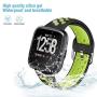 XIMU Sport Bands Compatible with Fitbit Versa/Versa 2 / Versa Lite, Soft Silicone Waterproof Breathable Sport Watch Strap Replacement Wristband Accessories Women Man for Versa Smart Watch