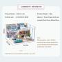 CUTEBEE Dollhouse Miniature with Furniture, DIY Dollhouse Kit Plus Dust Proof and Music Movement, 1:24 Scale Creative Room Idea(Poetic Life)