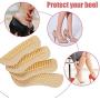 8 Pairs Silicone Heel Grips Heel Care Protector Grips Liners Loose Shoes Cushion Self-Adhesive Foot Prevent Rubbing/ Blisters/ Slip Out Heel Cushions, 4 Sizes (Yellow, Black)