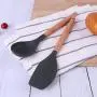 Silicone Kitchen Utensils, Silicone Appliance Set, Non-Stick Shovel Spoon, Wooden Handle, Food Grade Silicone Non-Stick Heat-Resistant Silicone Kitchenware, Kitchenware