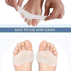 Metatarsal Pads Ball of Foot Cushions, Metatarsal Cushion Mortons Neuroma, Toe Separators Foot Pad, Breathable Silicone Heel Cushion & Cups, Silicone Heel Protectors