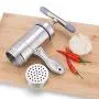 304 Stainless Steel - Manual Noodle Maker Press Pasta Machine Crank Cutter Fruits Juicer Cookware With 5 Pressing Moulds - Machines Pasta Pasta Pasta Maker Retro Kitchenware Silicon Attachment