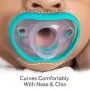 Nanobebe Pacifiers 3+ Month - Orthodontic, Curves Comfortably with Face Contour, Award Winning for Breastfeeding Babies, 100% Silicon - BPA Free. Perfect Baby Registry Gift 2pk, Teal