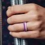 ThunderFit Womens Triangle Diamond Stackable Rings 4 Pack Thin Silicone Wedding Rings - 2.5mm Wide - 2mm Thick