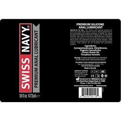 Swiss Navy Premium Silicone Anal Lubricant, 16 oz, MD Science Lab