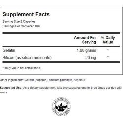 Swanson Gelatin & Silicon 200 Capsules