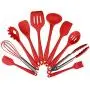Cooking Tool Sets - 10pcs Set Non Stick Ware Silicone Heat Resistant Cooking Utensils Baking Sets Red Black - Cooking Tool Sets Cooking Tool Sets Kitchen Ware Cook Kitchenware Silicon Utensil