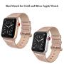 SWEES Leather Band Compatible for Apple Watch 38mm 40mm, Genuine Leather Shiny Bling Strap Compatible iWatch Series 5 Series 4 Series 3 Series 2 Series 1, Sports & Edition Women, Glistening Rose Gold