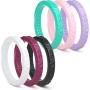 Rinfit Silicone Wedding Ring for Men and Women 5/6/7 Rings Pack. Designed, Silicone Rubber Wedding Bands. U.S. Design Patent Pending. Size 4-12