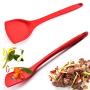 Yuybei-Home Silicone kitchenware Pack of 2 Silicone Wok Spatula Non-Stick Heat Resistant Easy to Clean Seamless Kitchen Utensil for Cooking Stir-Fry Nonstick Heat Resistant Tools