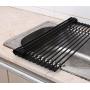 Roll-Up Dish Drying Rack - Over The Sink Dish Drying Rack - Easy to Store/Foldable - Black, Large, 20.5 x 12.6 x 0.3 Inches