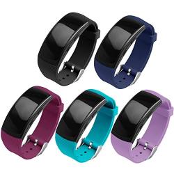 OenFoto Compatible Gear Fit2 Pro/Fit2 Band, Replacement Silicone Accessories Strap Samsung Gear Fit2 Pro SM-R365/Gear Fit2 SM-R360 Smartwatch -5-Pack