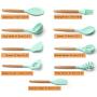 Silicone Kitchenware Set, 9 Pieces of Wooden Handle Cooking Tools, BPA-Free Silicone Spatula Spoon, Kitchen Utensils, Non-Stick Cookware Cutlery Set