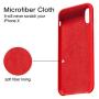 TORRAS [Love Series] iPhone X Case 2017 (ONLY), Liquid Silicone Gel Rubber Shockproof Case Soft Microfiber Cloth Lining Cushion Compatible with iPhone X (2017), Red