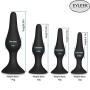 EYLEER Soft Silicone an-al B-u-t-t Pl-UG Beads Toys, Comfortable an-al Beginner Trainer for Women Men Couples,Pack of 4 (Black)