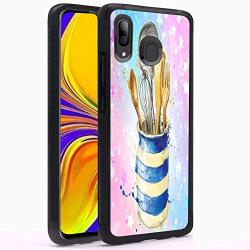 Samsung Galaxy A30 Case, Kitchenware Shock-Absorption TPU Rubber Bumper Samsung Galaxy A30 Case, Ultra Thin Slim Protective Cover for Samsung Galaxy A30-Black