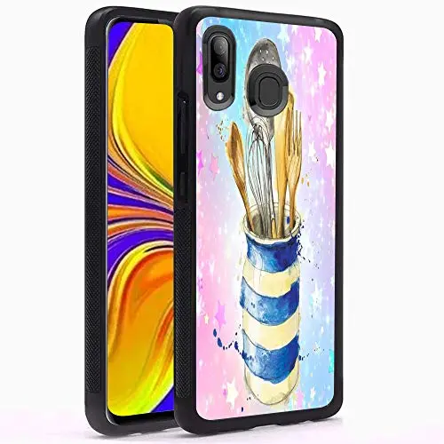 Samsung Galaxy A30 Case, Kitchenware Shock-Absorption TPU Rubber Bumper Samsung Galaxy A30 Case, Ultra Thin Slim Protective Cover for Samsung Galaxy A30-Black