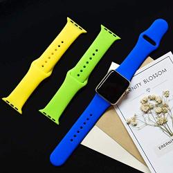 TIMTU Sport Band Compatible with Apple Watch Band 40mm 38mm 42mm 44mm, Soft Silicone Strap Replacement for Apple Watch Series 5 4 3 2 1 for Women/Men