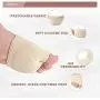 RooRuns Metatarsal Pads Ball of Foot Cushions Metatarsal Foot Pads for Pain Relief,Gel Pads Cushion for Metatarsalgia Mortons Neuroma Fabric Metatarsal Sleeve Pads for Women/Men 2Pairs (Black+Beige)