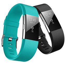 Hanlesi Bands Compatible with Fitbit Charge 2, Soft Silicone Breathable Fashion Sport Strap for Fit bit Charge2 Replacement Original Accessory