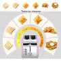 QIN.J.FANG-Kitchen 2-Slice Toaster Stainless Steel, 6-speed professional temperature control Removable Crumb Tray, 220V,Red