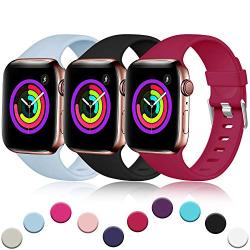 Haveda Sport Bands Compatible for Apple 4 Watch 40mm 44mm Series 4 Series 5, iWatch Bands 38mm 42mm Womens, Waterproof Wrist Band for iWatch, Apple Watch Series 3, Series 2/1 Man Small Large