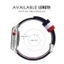 MoKo Compatible for Apple Watch Band, Fine Woven Nylon Adjustable Replacement Band Sport Strap Fit iWatch 42mm 44mm Series 5/4/3/2/1, Blue & White & Red (Not fit 38mm 40mm Versions)