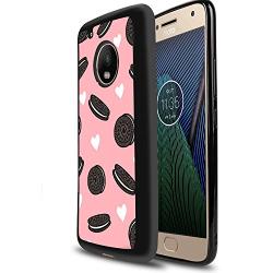 Moto G5 Case,Flexible Soft TPU Cover Shell,Slim Silicone Black Rubber Non-Slip Durable Design Protective Phone Case for Moto G5 -Biscuits