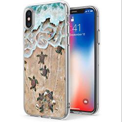 iPhone Xs iPhone X Case, Baby Turtle Shock-Absorption TPU Rubber Bumper iPhone Xs iPhone X Case, Ultra Thin Slim Protective Cover for iPhone Xs iPhone X-Clear