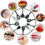 Silicone kitchenware set,MOLLG Hygienic Solid Coating,Heat Resistant Baking Spoonula,Brush,Whisk,Spatula,Ladle,Spoon,Tongs etc.10 Piece Cooking Set (Red)