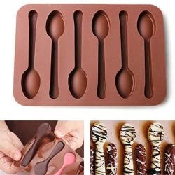New Silicone Spoon Shape Chocolate Mold Kitchenware Jelly Ice Mould Baking Tool