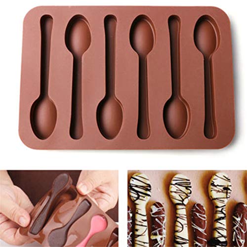 New Silicone Spoon Shape Chocolate Mold Kitchenware Jelly Ice Mould Baking Tool